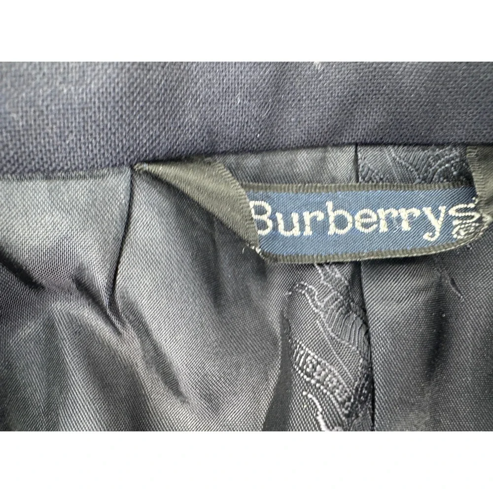 Burberrys Mens Blazer‎ SportsCoat Navy Blue Super 100s Wool USA Size 46